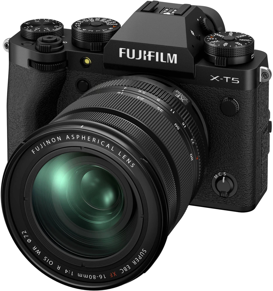 Sisteminis fotoaparatas Fujifilm X-T5 + XF16-80mm F4 R OIS WR Juodas (juodas)