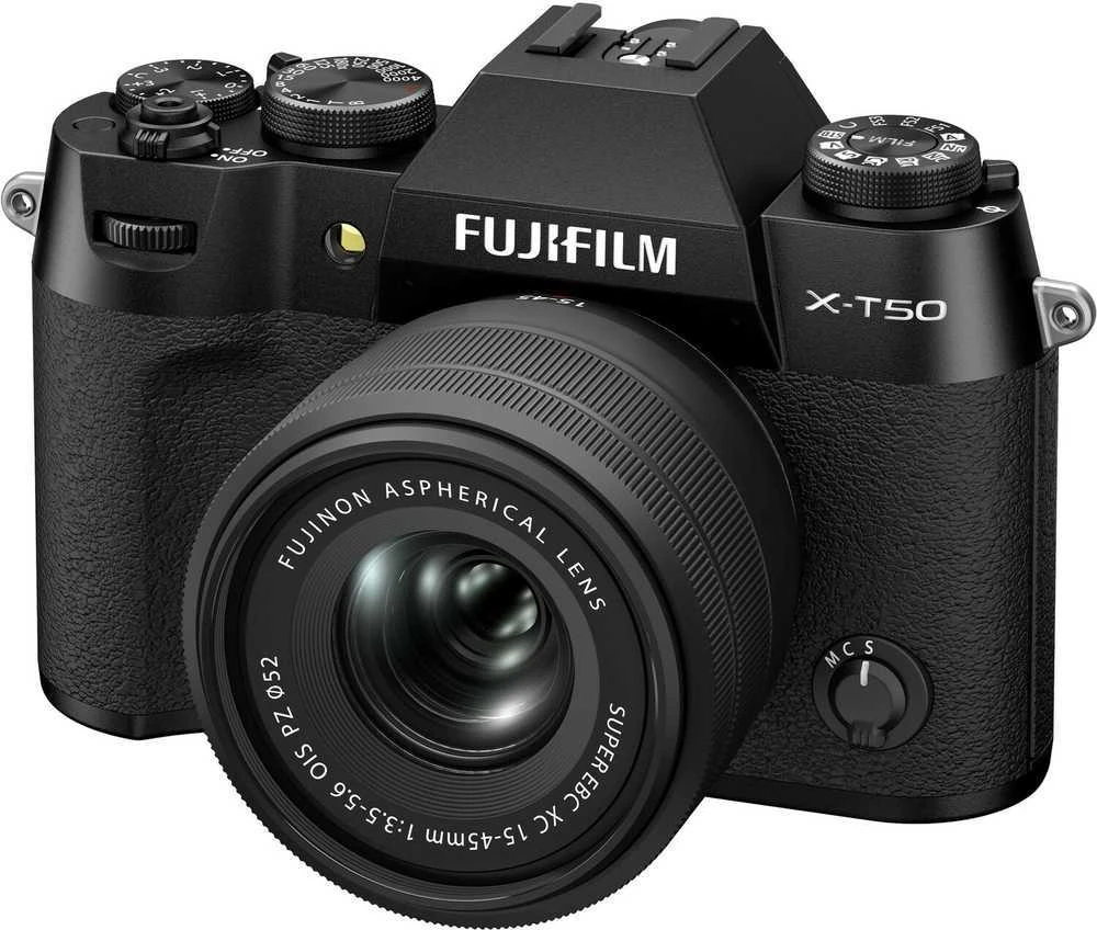 Sisteminis fotoaparatas FUJIFILM X-T50/XC15-45mmF3.5-5.6 OIS PZ Juodas (juodas)