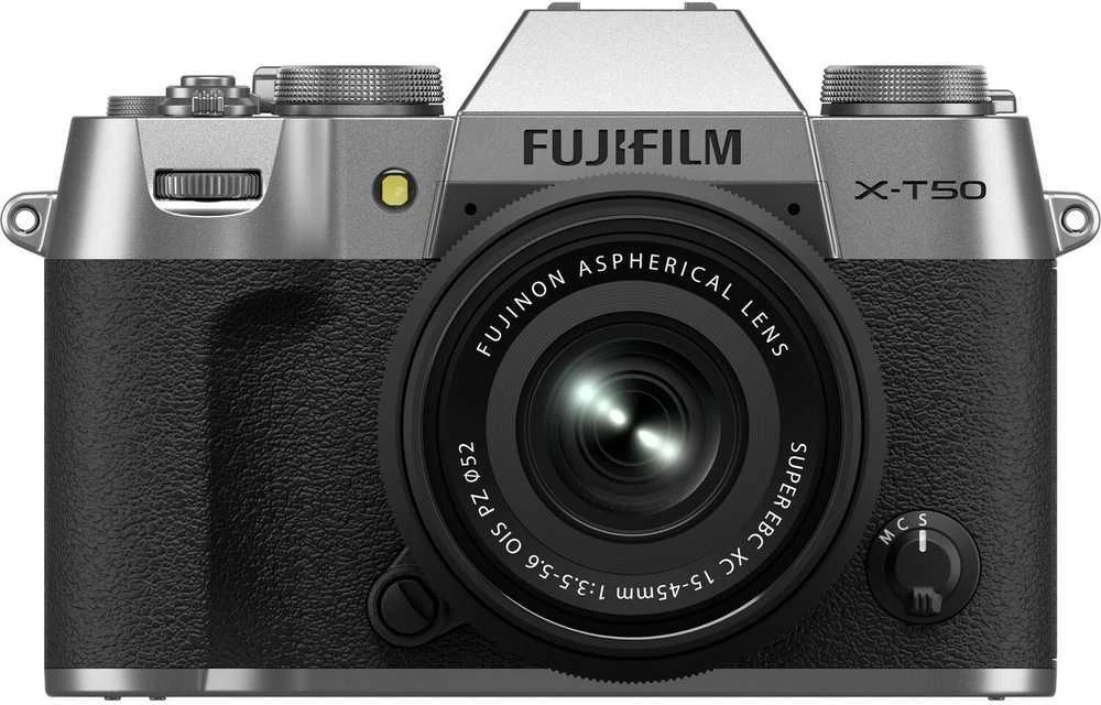 Sisteminis fotoaparatas FUJIFILM X-T50/XC15-45mmF3.5-5.6 OIS PZ Sidabrinis (Sidabrinis)