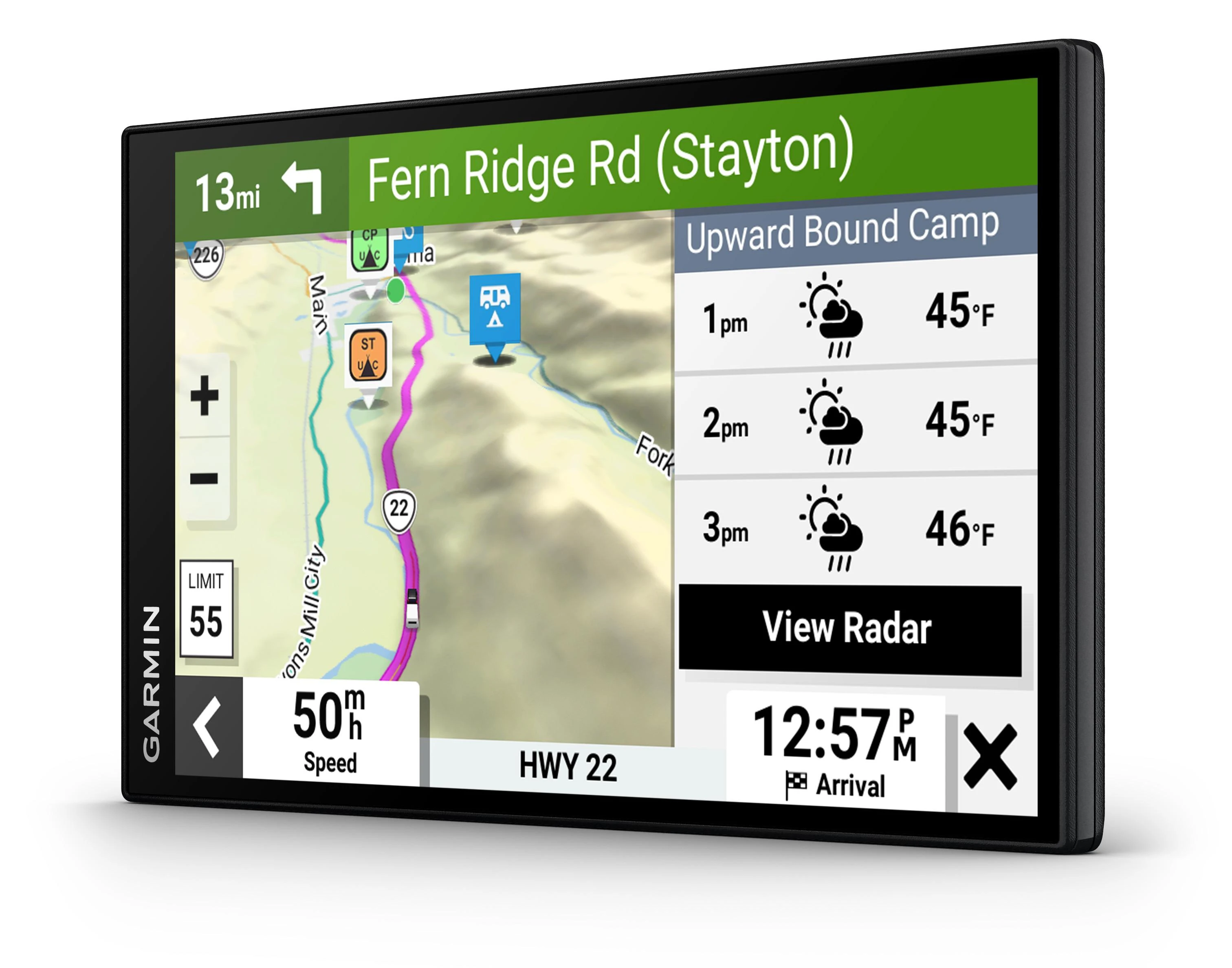 Garmin Camper 795 7 col. palydovinės navigacijos įrenginys kemperiams su tiesiogine eismo informacija