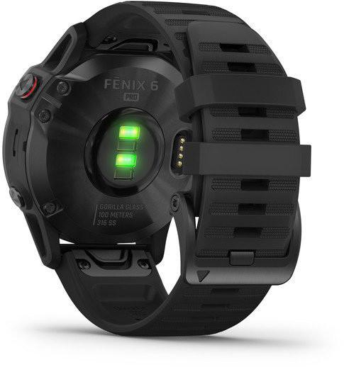 Išmanusis laikrodis Garmin fenix 6 Pro, Juodas su juodos spalvos  silikoniniu dirželiu | Varle.lt