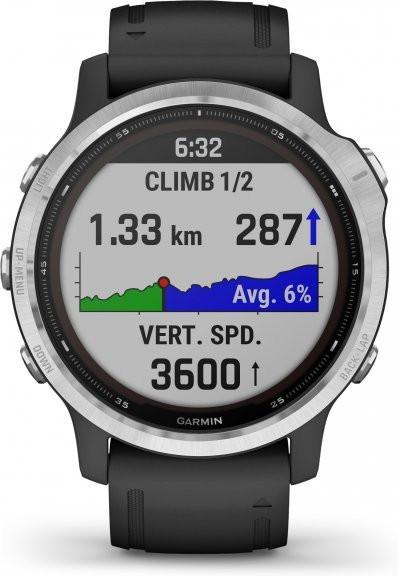 Išmanusis laikrodis Garmin fenix 6S Solar, Sidabro spalvos su juodu  dirželiu | Varle.lt