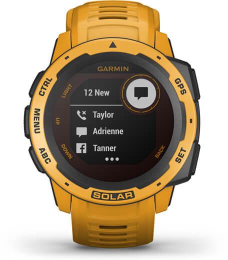 Išmanusis laikrodis Garmin Instinct Solar, Geltonos spalvos | Varle.lt
