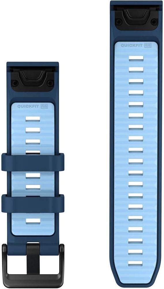 Garmin QuickFit 22 Watch Bands, Tidal Mėlyna/Ice Mėlyna Silicone