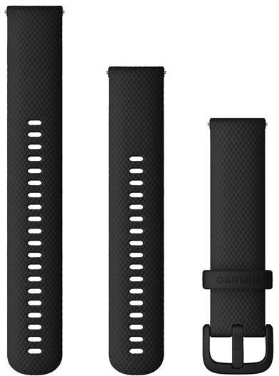 Išmaniojo laikrodžio Garmin greitai atsegamas, silikoninis dirželis, Juodos spalvos, 20mm