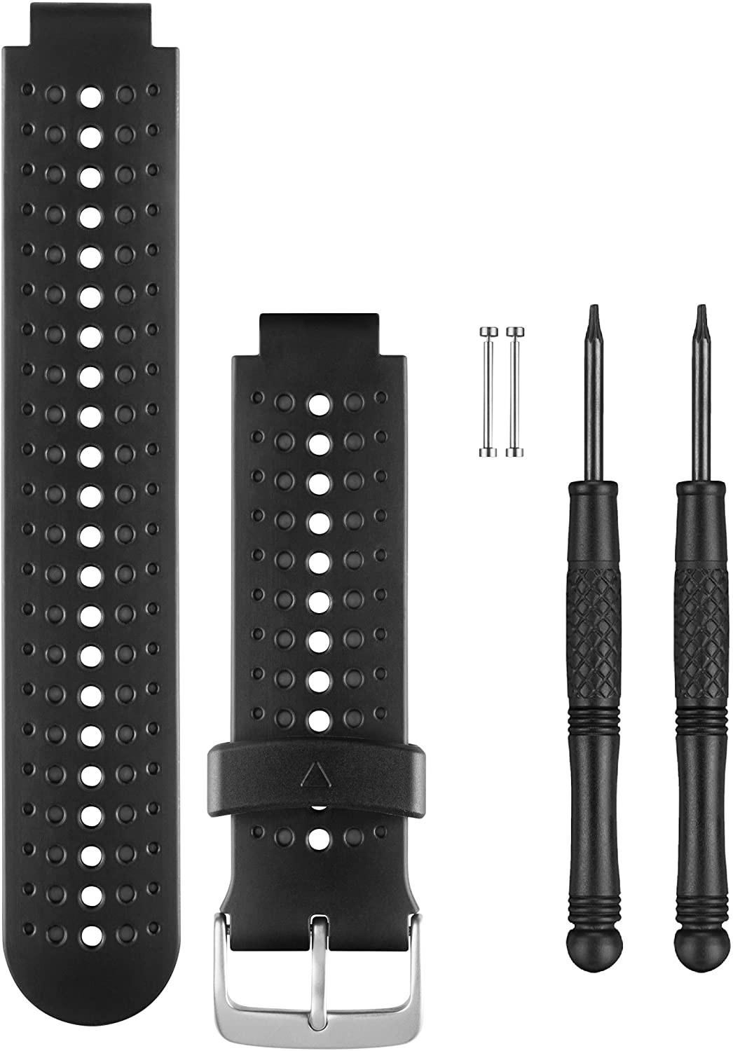 Išmaniojo laikrodžio Garmin Forerunner 230/235/630/735XT silikoninis, Juodos spalvos