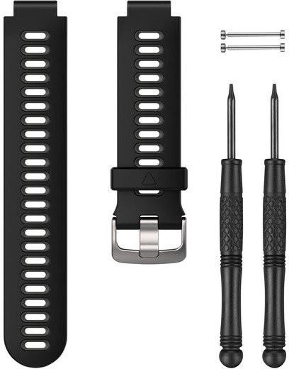Išmaniojo laikrodžio Garmin Forerunner 735XT silikoninis dirželis, Juodos spalvos