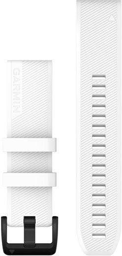 Garmin QuickFit 22 Laikrodžio dirželis, Baltas su juoda nerūdijančio plieno sagtimi