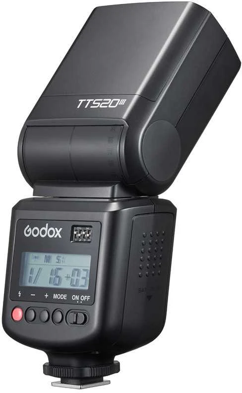 Fotoaparato blykstė - Godox TT520III LCD, reguliuojama galia, sukamoji galva