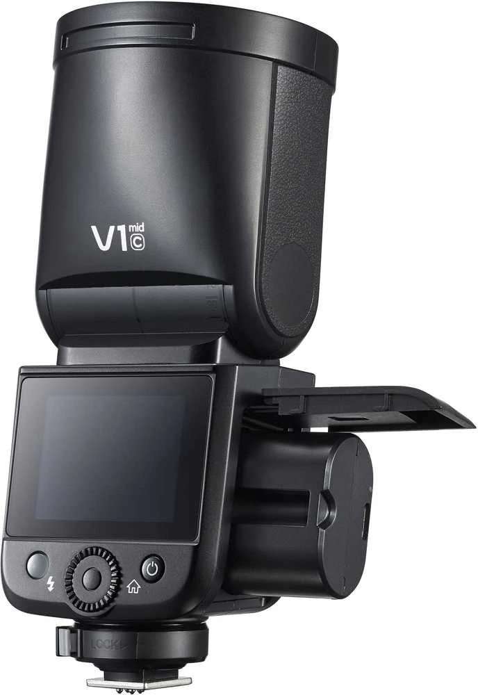 „Canon“ skirta „Godox V1 Mid“ blykstė