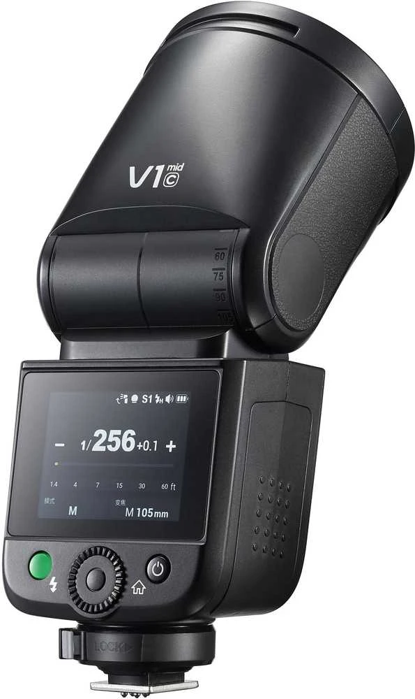 „Canon“ skirta „Godox V1 Mid“ blykstė