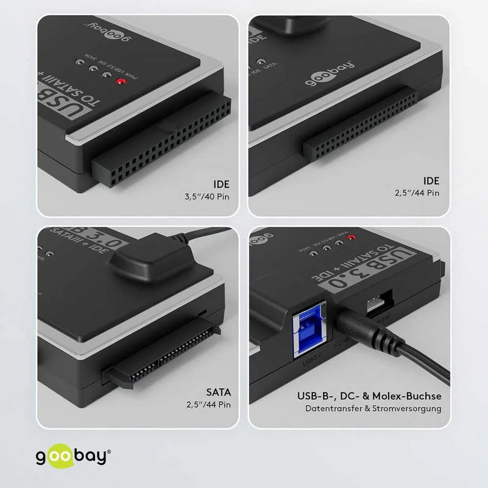 „Goobay“ kietojo disko adapteris IDE/SATA USB
