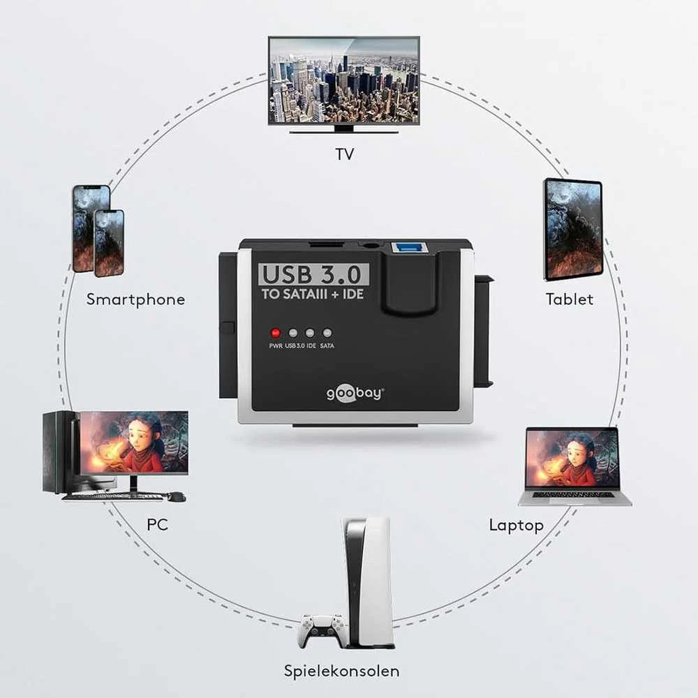 „Goobay“ kietojo disko adapteris IDE/SATA USB