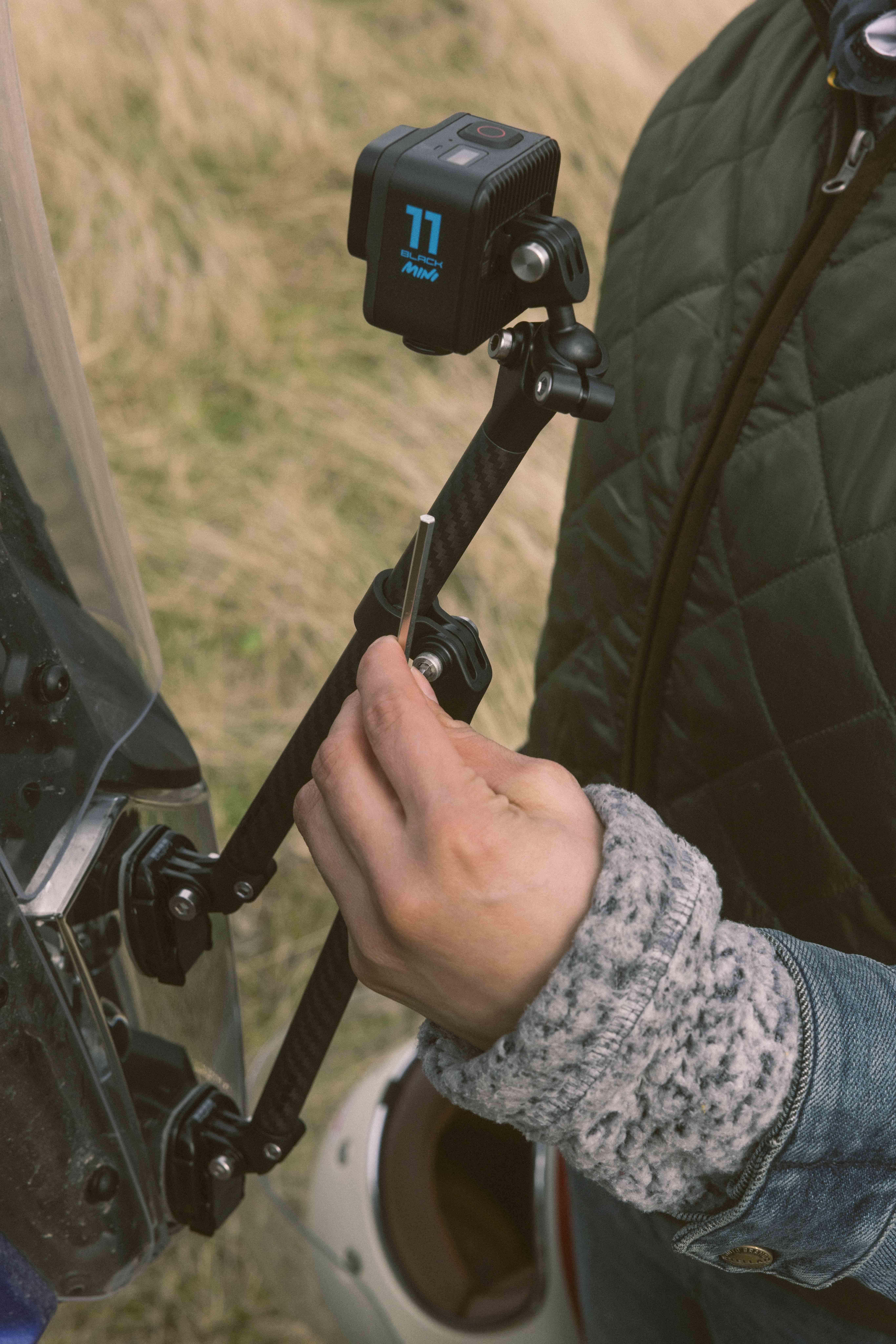 GOPRO BOOM + KLIPINIAI MONTAVIMAI
