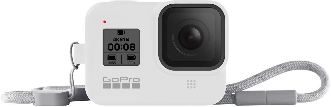 GOPRO SLEEVE + LANYARD (HERO8 Juodas) Baltas HOT