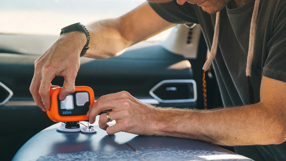 GoPro tvirtinimo ant burlenčių laikikliai