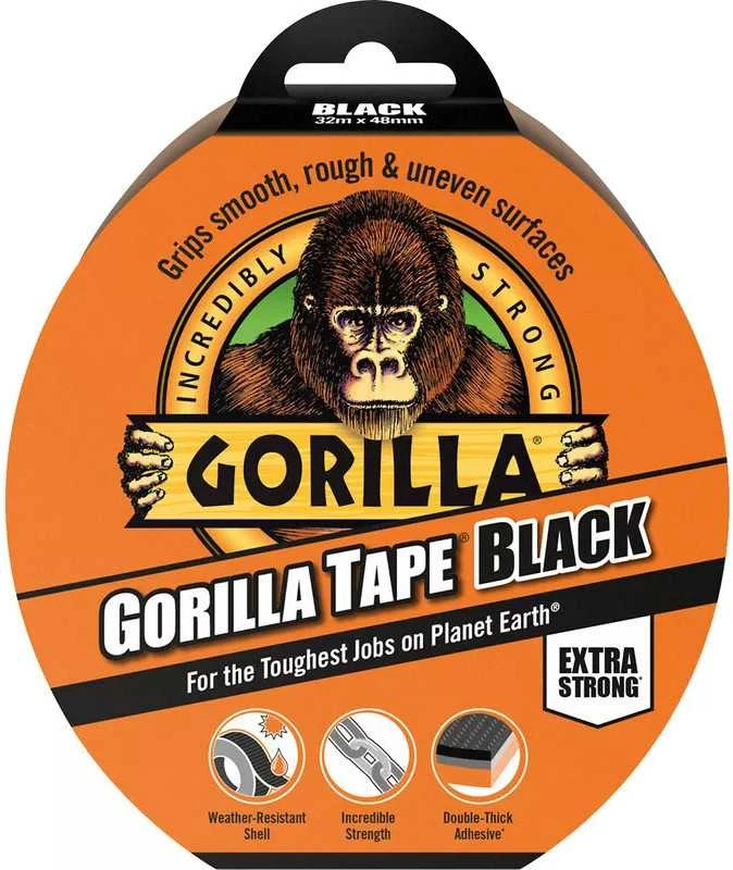 Gorilla Tape izoliacinė juosta juoda 4.77cm × 32m