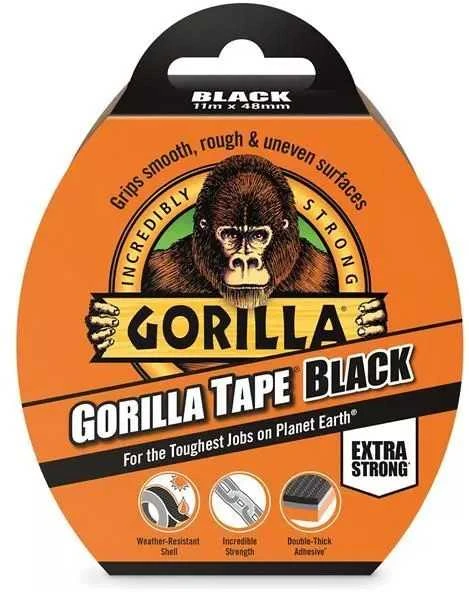 Gorilla Tape izoliacinė juosta juoda 4.77cm × 11m