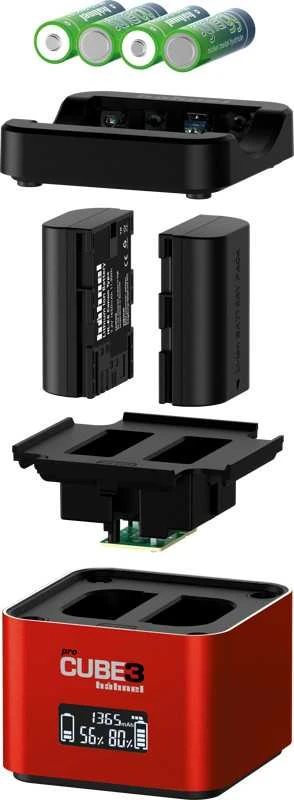 Hähnel ProCube 3 dvigubas įkroviklis Canon