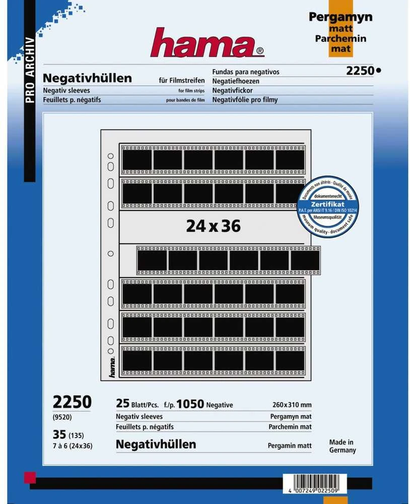 Nuotraukų rėmelis Hama negatyvų įmautės 35mm/7A6 PG 25 lapai (2250)