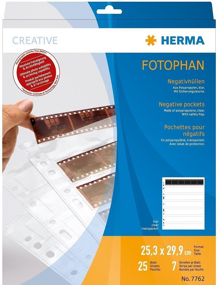 Herma Skaidrios įmautės 7 x 6 negatyvo juostelėms 25 vnt., 7762