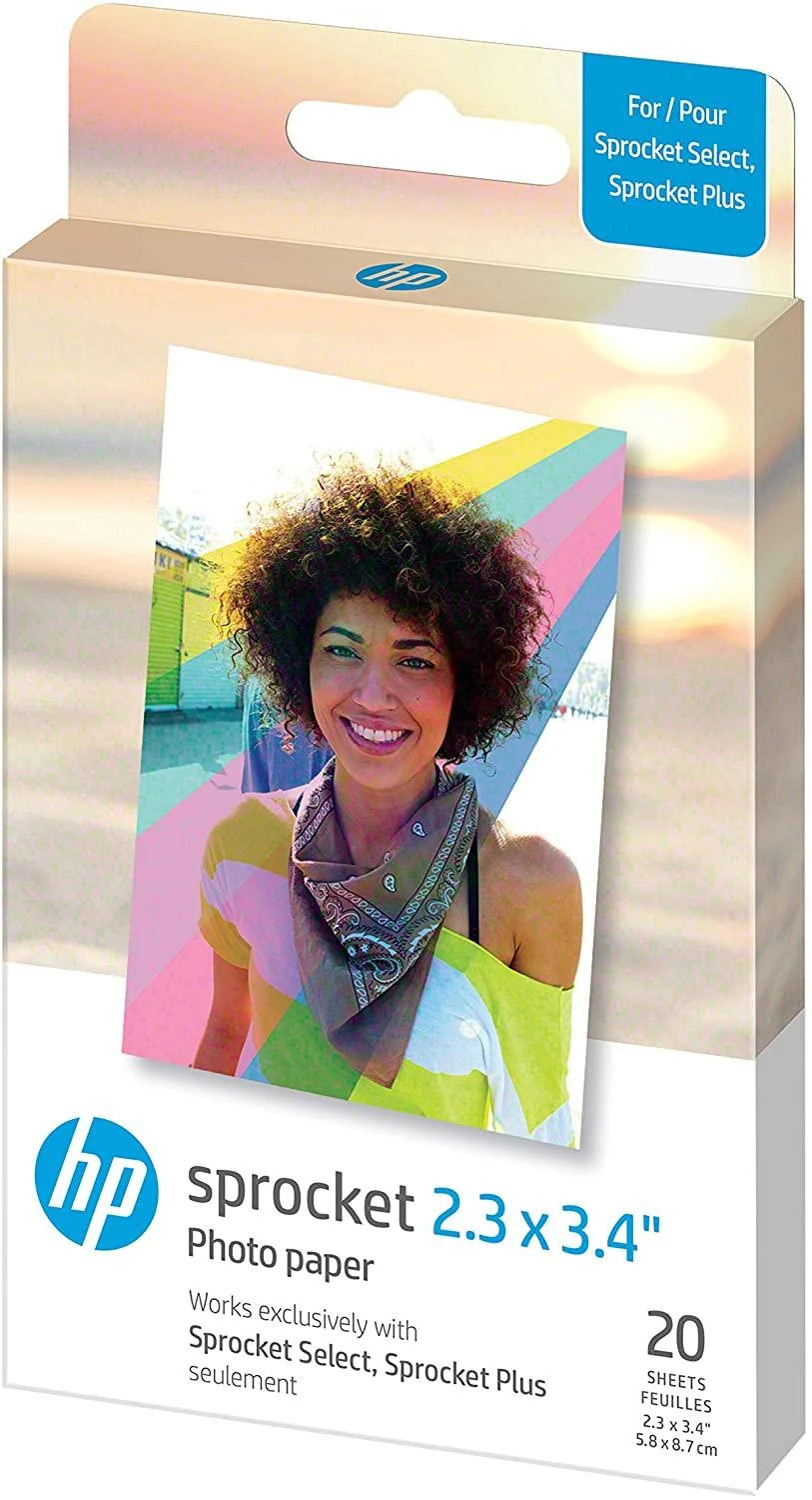 HP Sprocket 2,3x3,4'' - papier do drukarki HP SPROCKET SELECT/PLUS - 20 vnt.