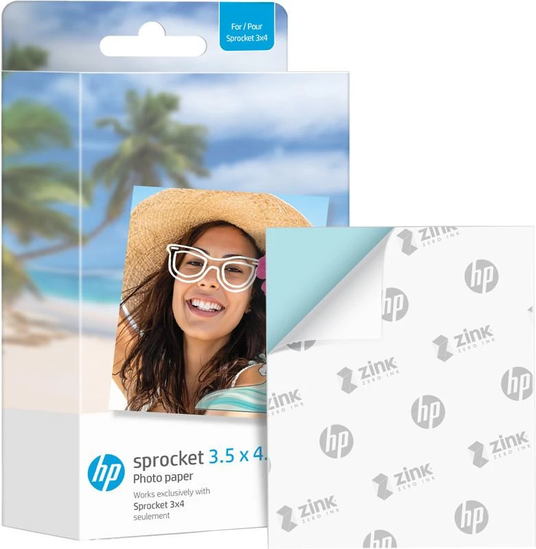 HP fotopopierius 3,5x4,25 colio, skirtas HP „Sprocket“ 3x4, 50 vnt.