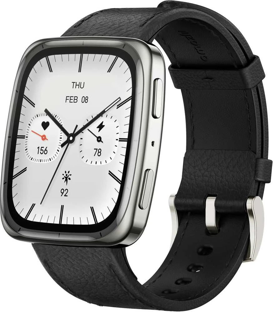 Išmanusis laikrodis Amazfit Active 2 Square, Juodas, su papildomu oranžiniu dirželiu