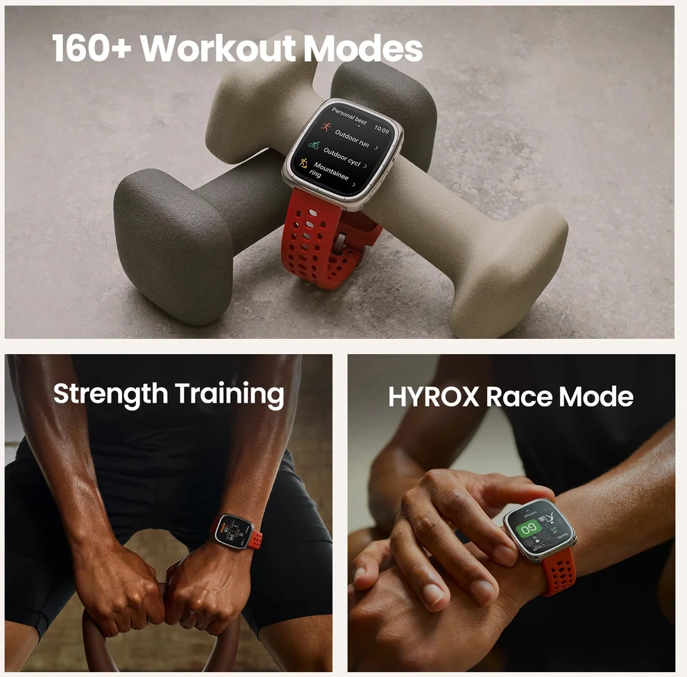 Išmanusis laikrodis Amazfit Active 2 Square, Juodas, su papildomu oranžiniu dirželiu