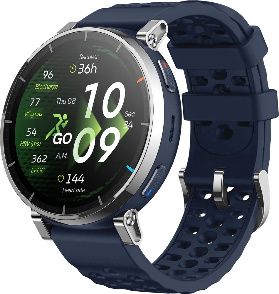 Amazfit Active 3 Premium Dark Mėlyna Išmanusis laikrodis HYROX-Modus