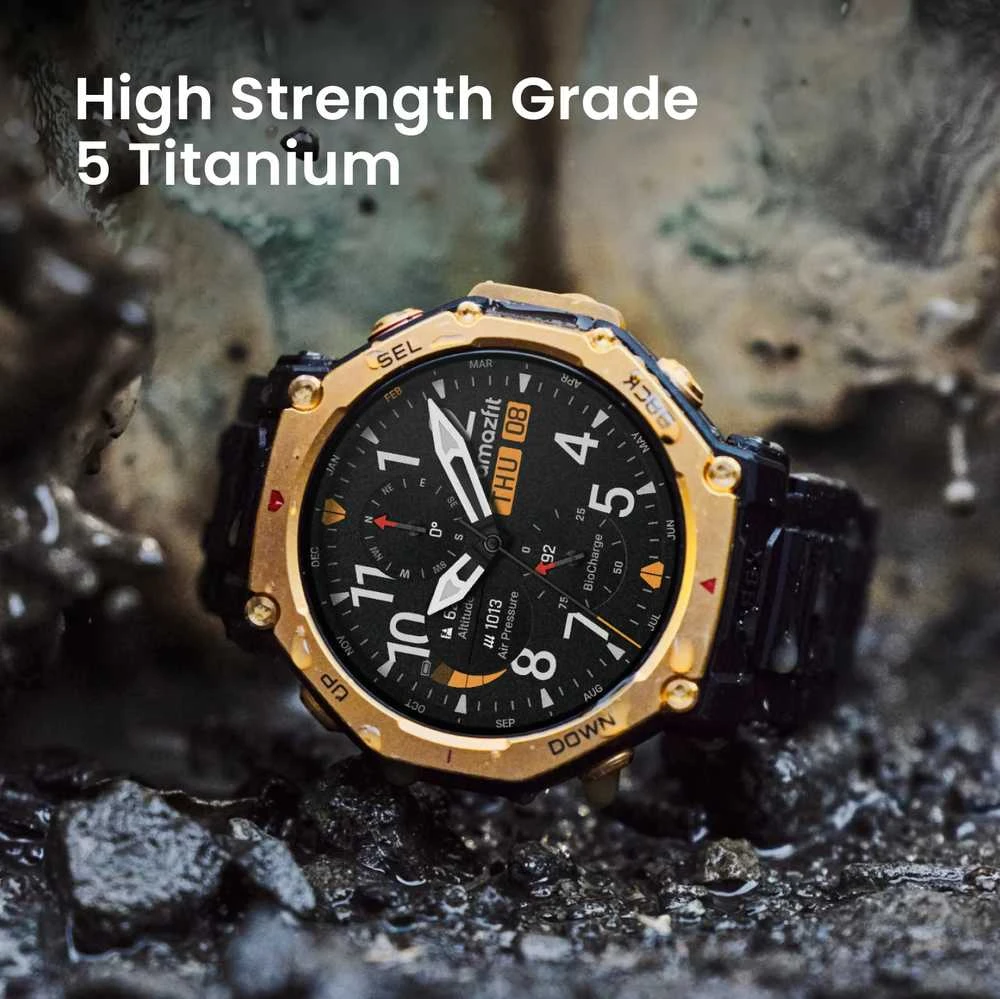 Išmanusis laikrodis „Amazfit T-Rex 3 Pro“, 3,81 cm (1,5 colio), AMOLED, lietimui jautrus ekranas, „Wi-Fi“, GPS (palydovinis), 52 g