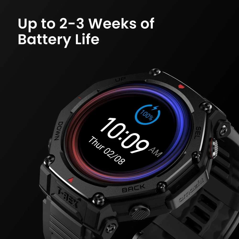 Išmanusis laikrodis „Amazfit T-Rex 3 Pro“, 3,81 cm (1,5 colio), AMOLED, lietimui jautrus ekranas, „Wi-Fi“, GPS (palydovinis), 52 g