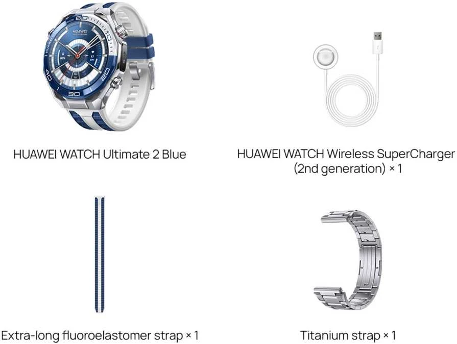 HUAWEI WATCH Ultimate 2 Blue Dual-color Fluoroelastomer Strap