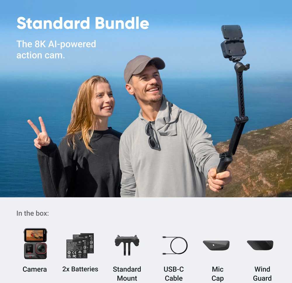 „Insta360 Ace Pro 2“ veiksmo kameros dviejų baterijų rinkinys