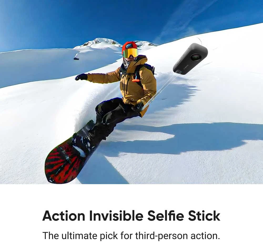 Insta360 veiksmo nematoma asmenukių lazda (anglies 1 m) (Ekspozicinė prekė)