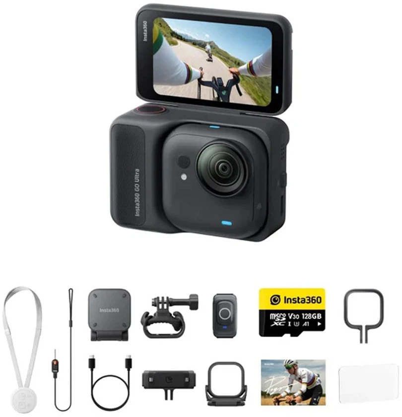 „Insta360“ – „GO Ultra Premium“ dviračių paketas – veiksmo kamera