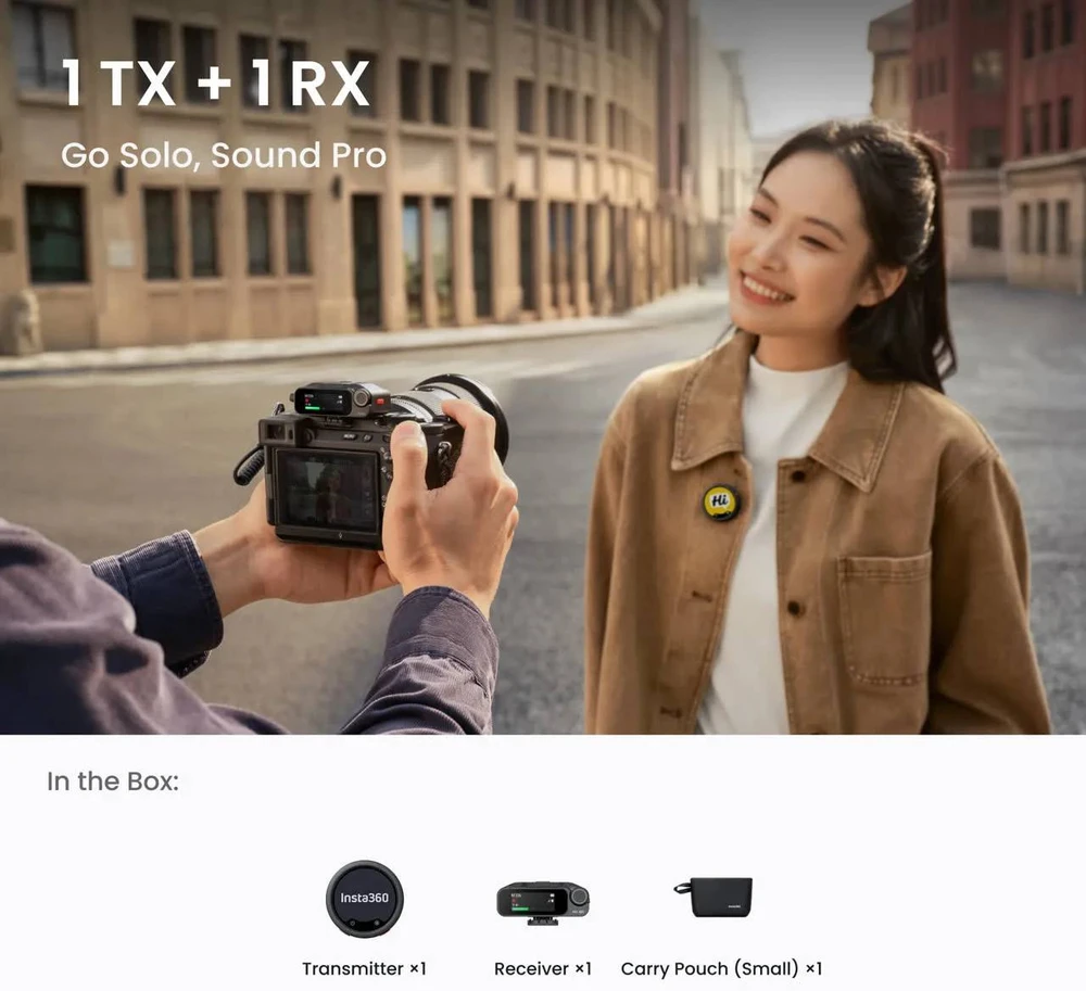 „Insta360“ – mikrofonas „Pro“ (1 TX + 1 RX)