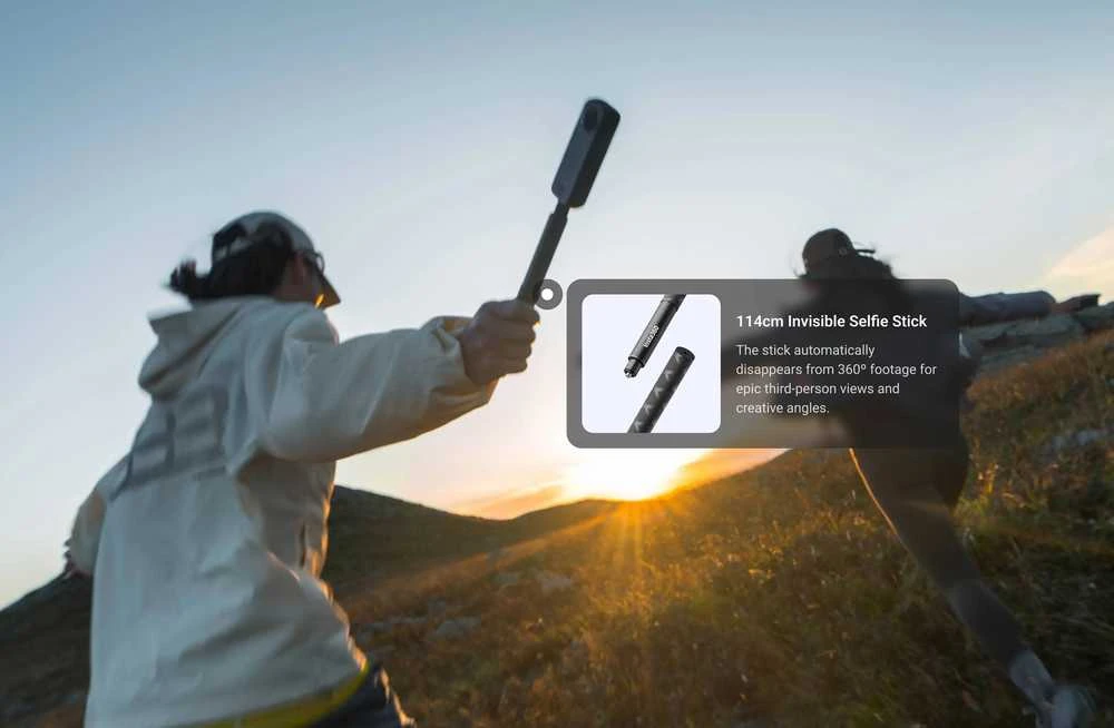 „Insta360 X4 Air“ pradedančiųjų rinkinys – 360° sferinė kamera su priedų rinkiniu