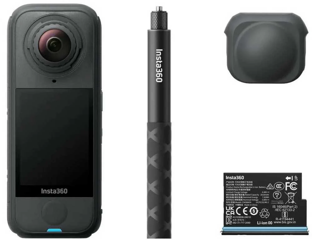 „Insta360 X4 Air“ pradedančiųjų rinkinys – 360° sferinė kamera su priedų rinkiniu