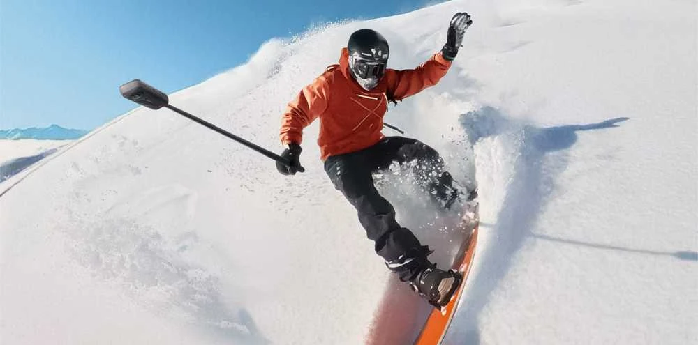 Veiksmo kameros rinkinys Insta360 X5 pradedantiesiems, juodos spalvos