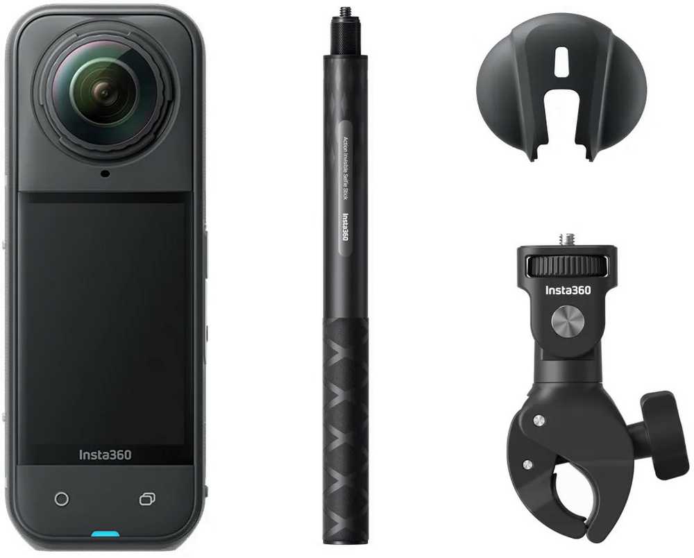 360 kamera Insta360 X5, 8K, rinkinys motociklams