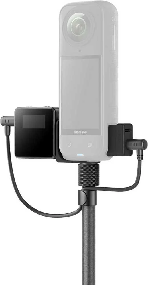 „Insta360 X5“ laikiklis su nematomu mikrofonu ir šaltuoju lizdu