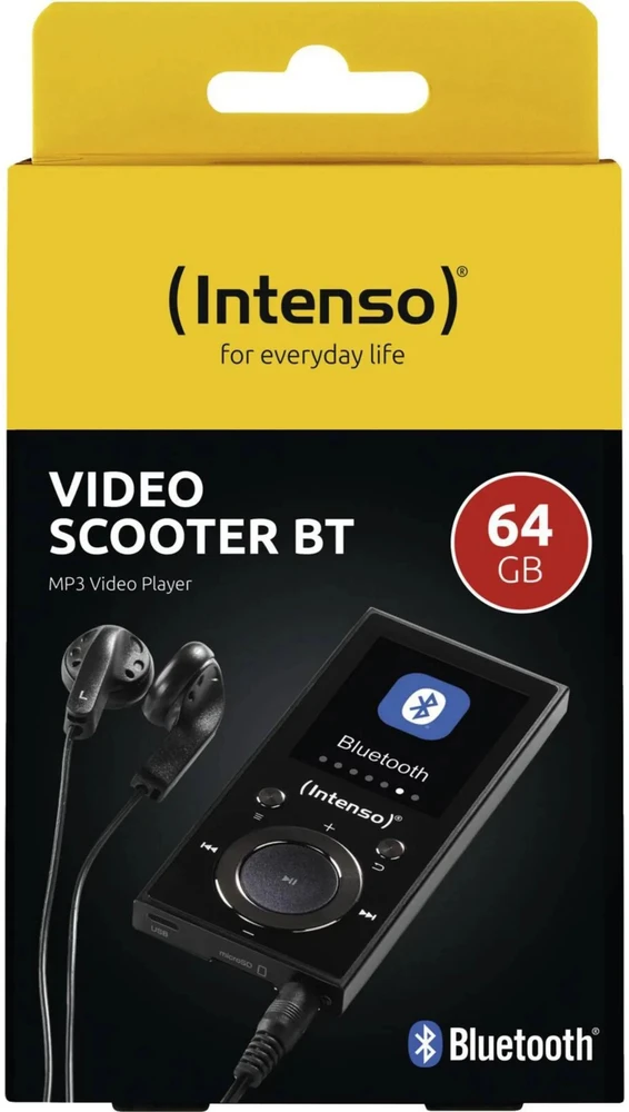 Intenso MP3 Videoplayer 1,8 Video Scooter BT 64GB Juodas