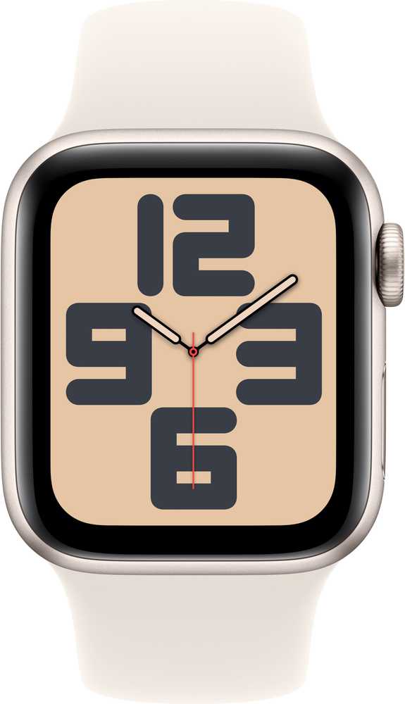 Išmanusis laikrodis Apple Watch SE GPS 40mm Starlight Aliuminio dėklas su Starlight Sport Band - S/M