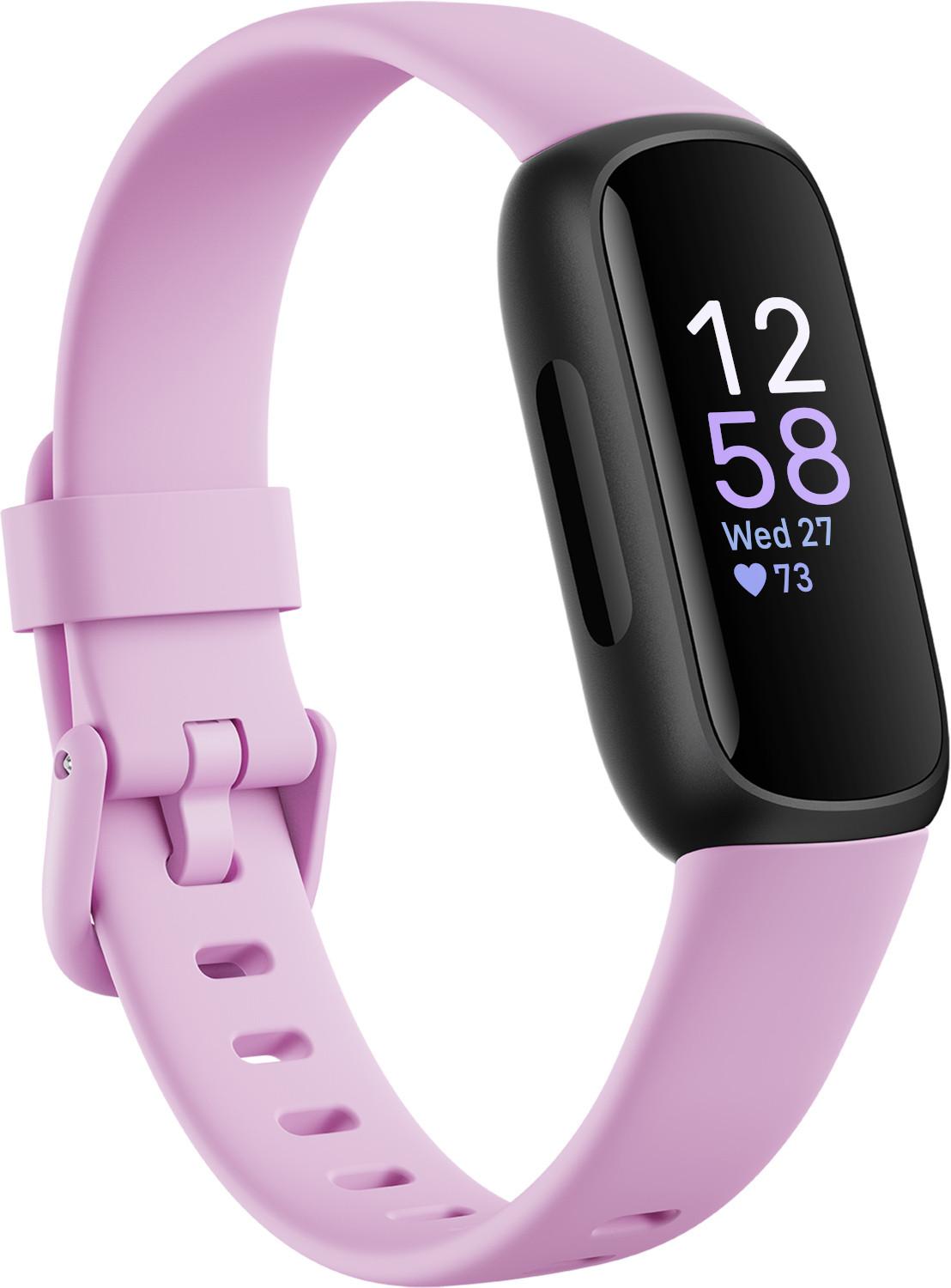 Išmanioji apyrankė Fitbit Inspire 3, Juodos spalvos korpusas su alyvinės spalvos dirželiu