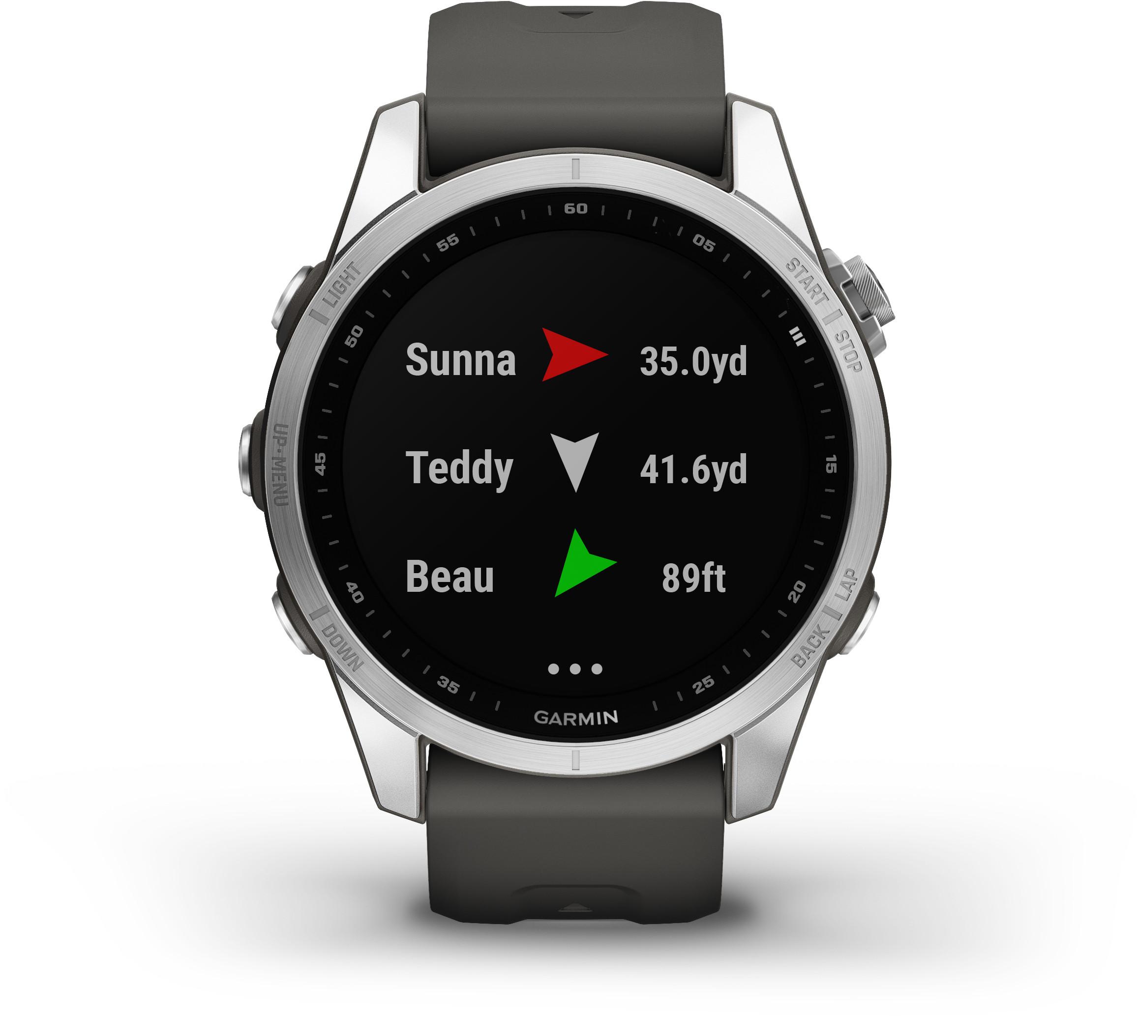 Išmanusis laikrodis Garmin fenix 7S - Standard Edition, Sidabro spalvos, su  grafito spalvos silikoniniu dirželiu | Varle.lt