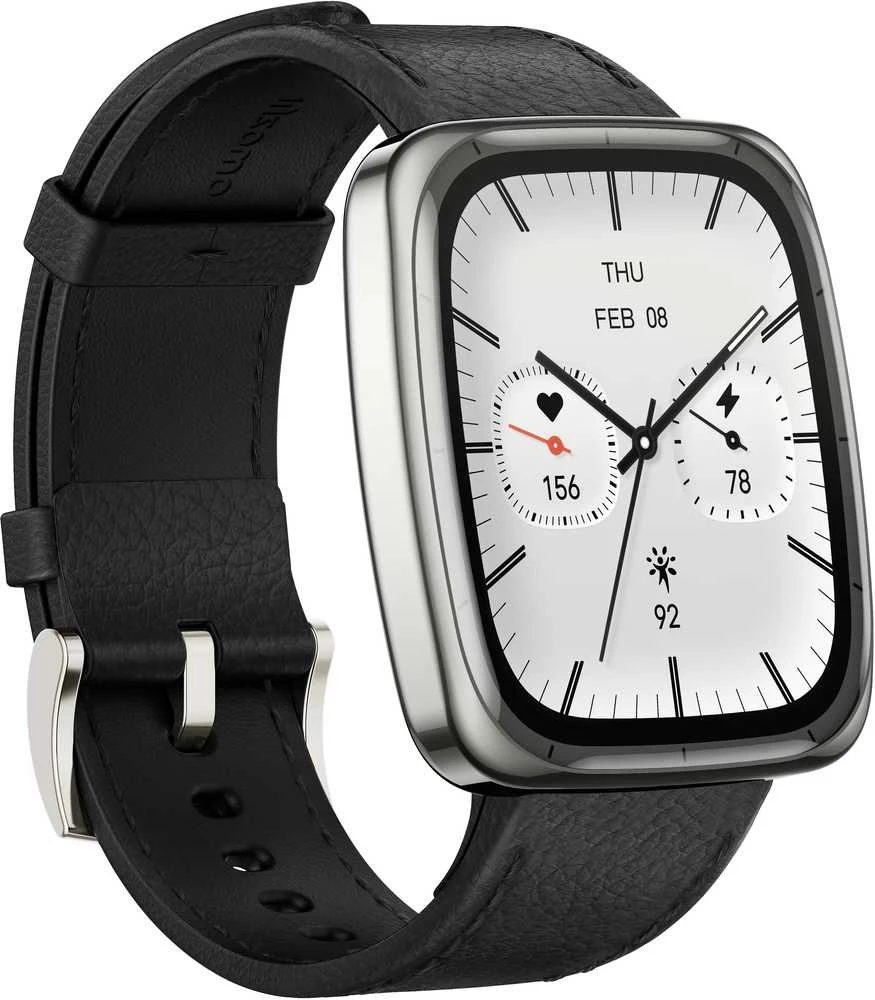 Išmanusis laikrodis Amazfit Active 2 Square, Juodas, su papildomu oranžiniu dirželiu