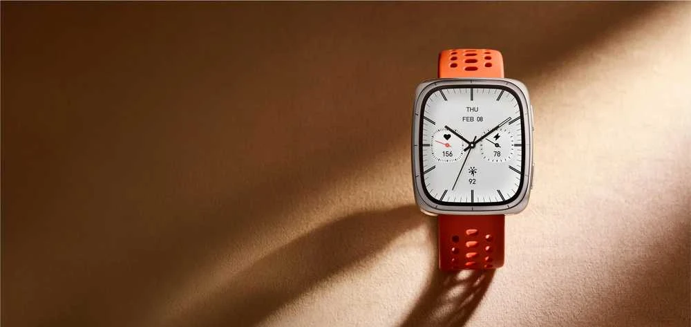 Išmanusis laikrodis Amazfit Active 2 Square, Juodas, su papildomu oranžiniu dirželiu