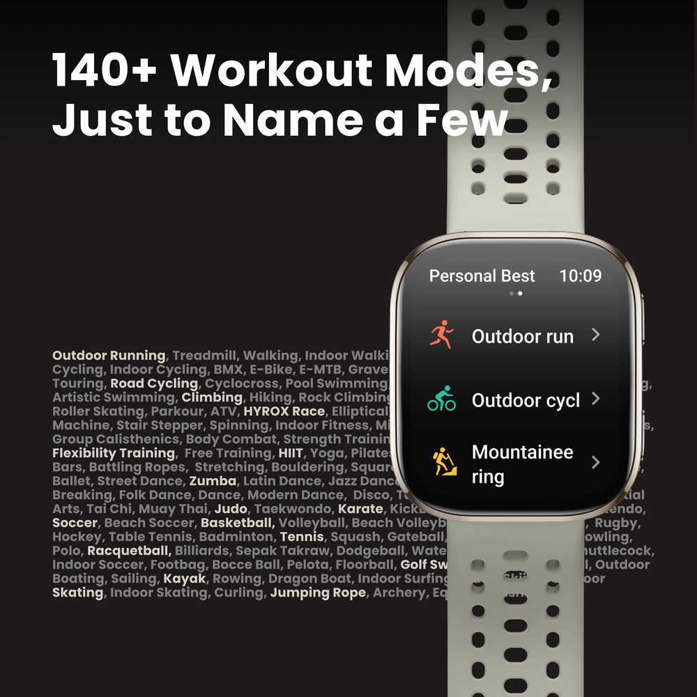 Išmanusis laikrodis Amazfit Bip 6, Kreminės spalvos su rusvu dirželiu