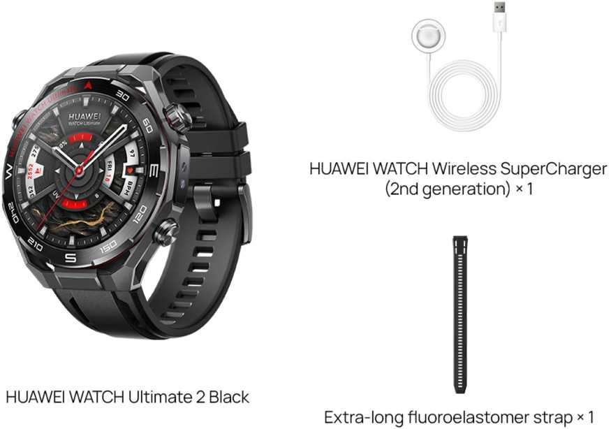 HUAWEI WATCH Ultimate 2 Black Fluoroelastomer Strap